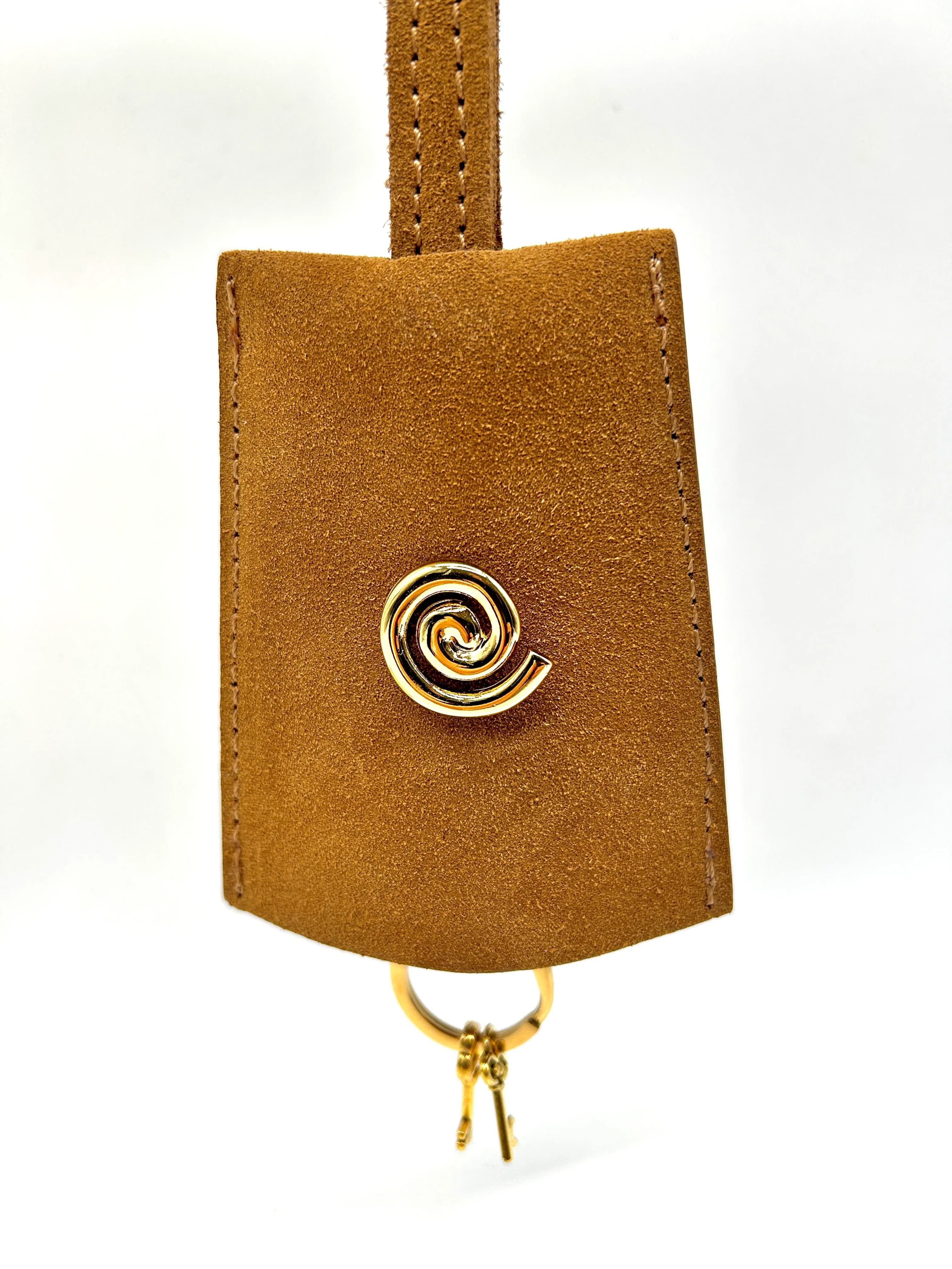 Keychain – Light Brown Suede